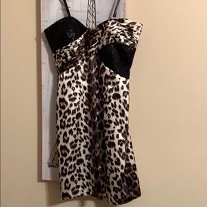 Strapless formal cocktail dress